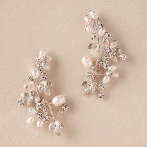 BHLDN Astera pearl crystal bridal earrings NWT